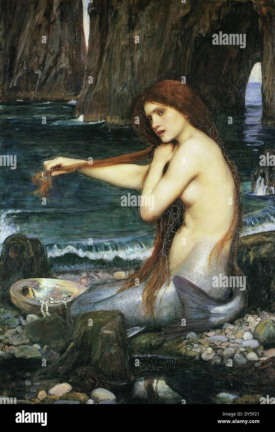 John William Waterhouse une sirène Banque D'Images