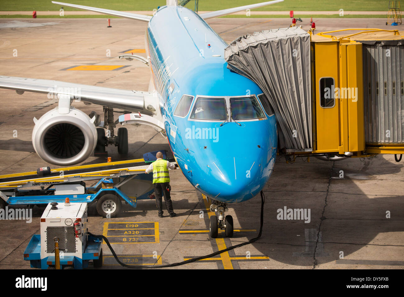 L'aéroport international Ministro Pistarini, également connu sous le nom de l'aéroport international Ezeiza, à Buenos Aires, Argentine. Banque D'Images