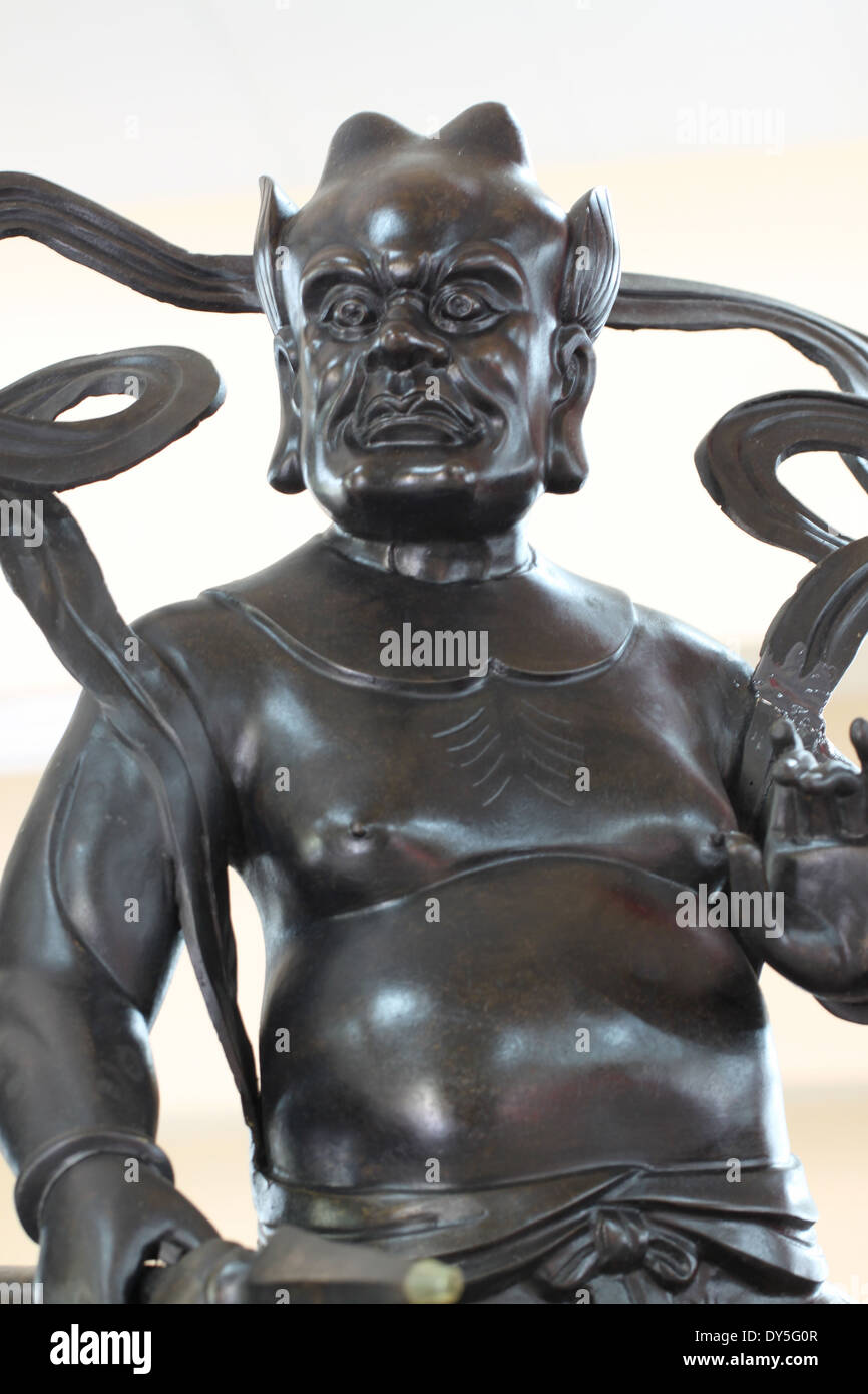Déité noire des statues de la religion chinoise dans la région de temple. Banque D'Images Déité noire des statues de la religion chinoise dans la région de temple. Banque D'Images