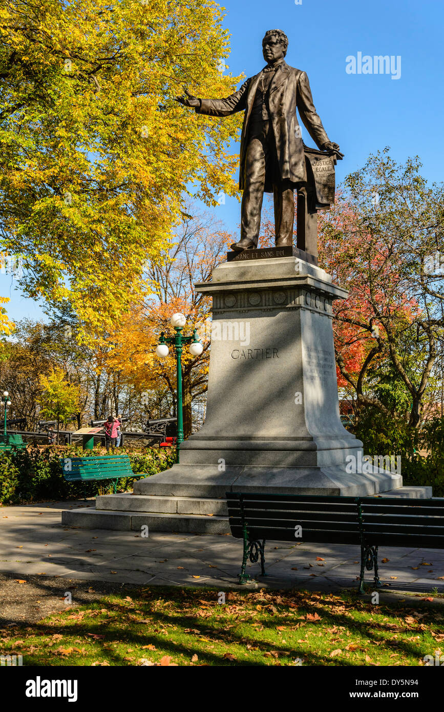 Statue de Cartier à Québec,Québec,Canada Banque D'Images