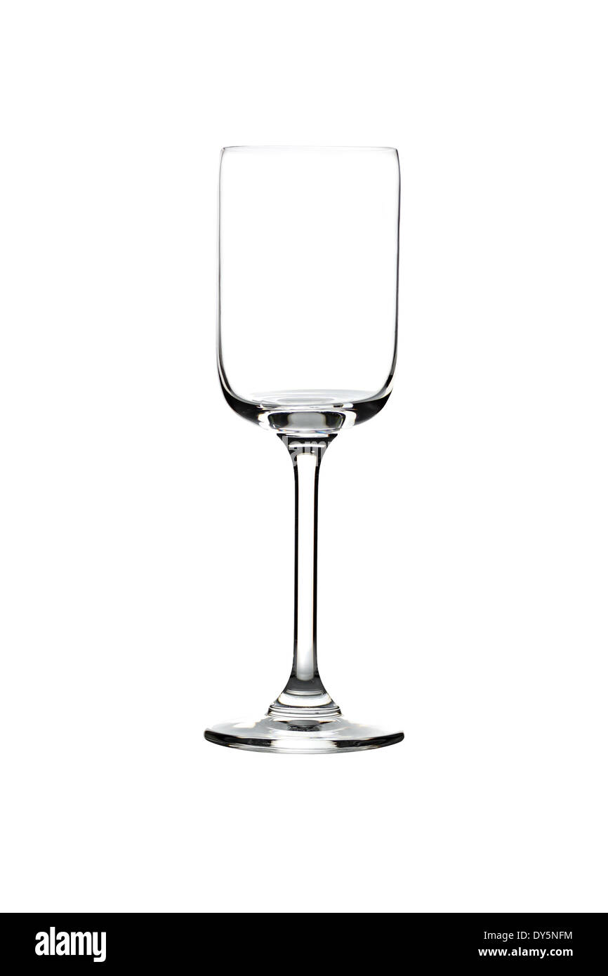 De verre isolé sur fond blanc. Banque D'Images