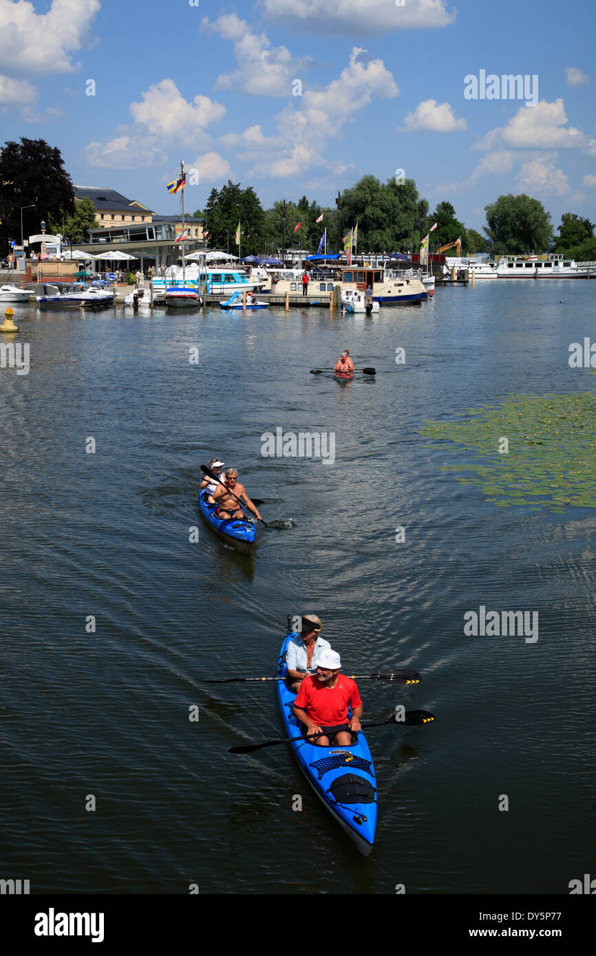 Schwerin, canotage sur le lac Schweriner See, le Mecklembourg Poméranie occidentale, l'Allemagne, de l'Europe Banque D'Images