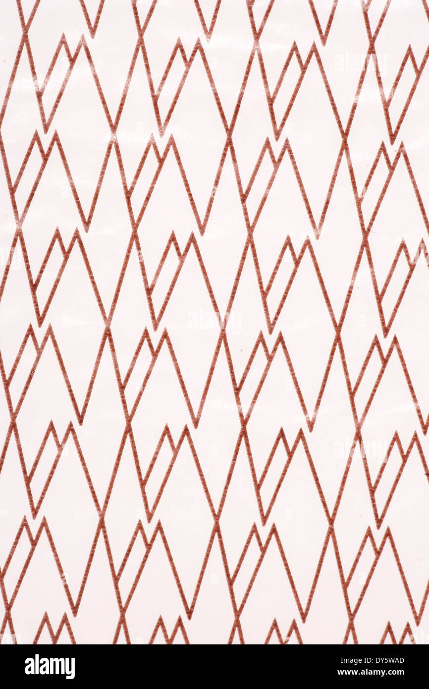 Zig Zag brun et blanc motif abstrait Banque D'Images