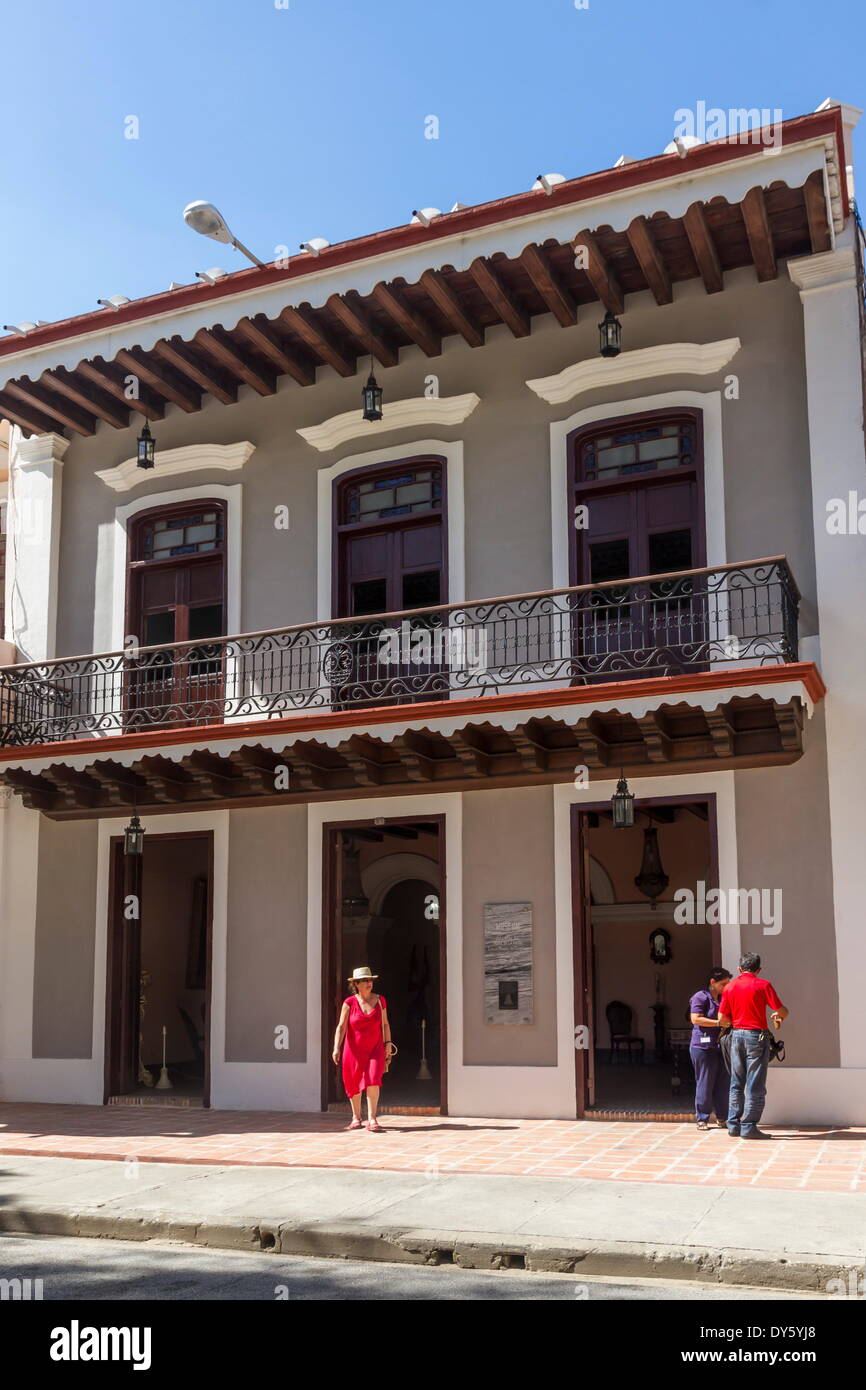 Maison natale de Carlos Manuel de Cespedes, révolutionnaire cubain, connu comme le père du pays, Bayamo, Cuba, Antilles Banque D'Images
