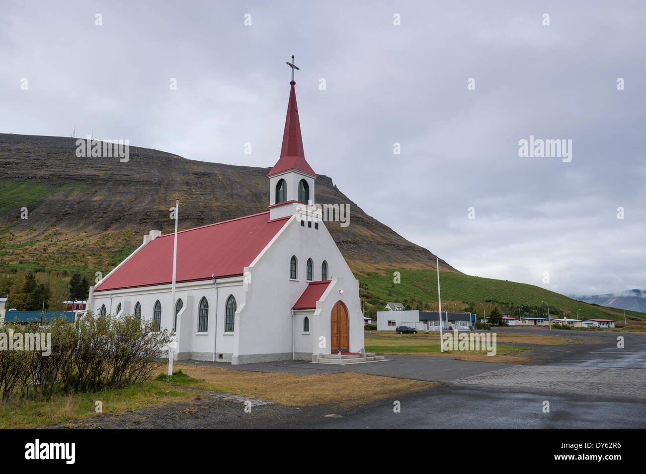 Pingeyri, Dyrafjordur, Fjords de l'Ouest, l'Islande, les régions polaires Banque D'Images