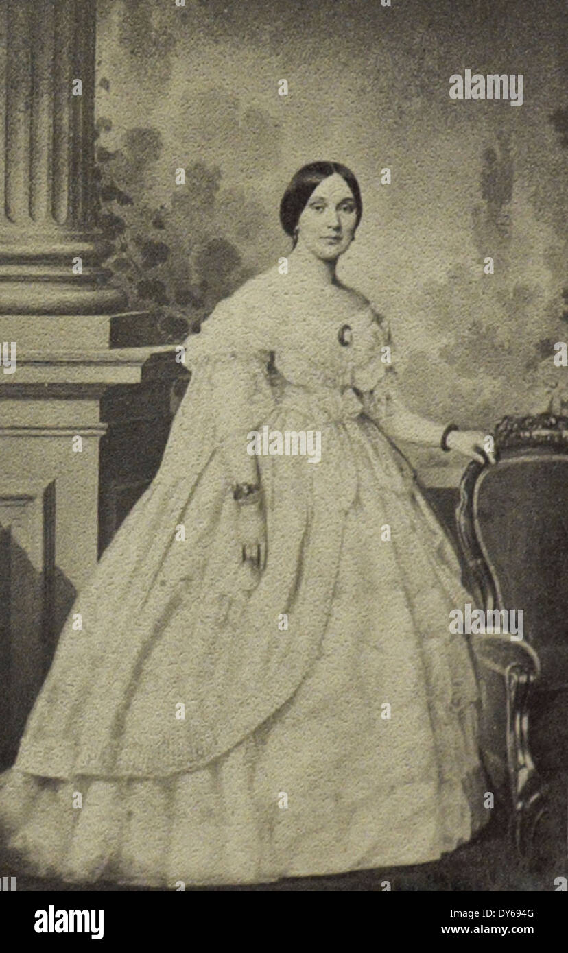 Varina Davis, épouse du Président Jefferson Davis, 1ère Dame de la Confédération, vers 1863 Banque D'Images