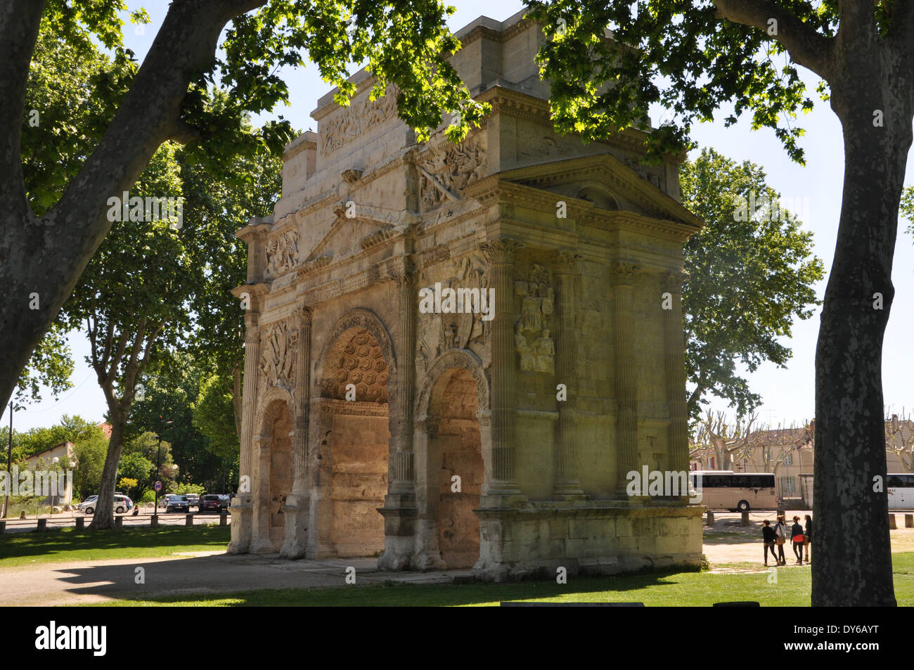 L'Arc de Triomphe d'Orange. Banque D'Images