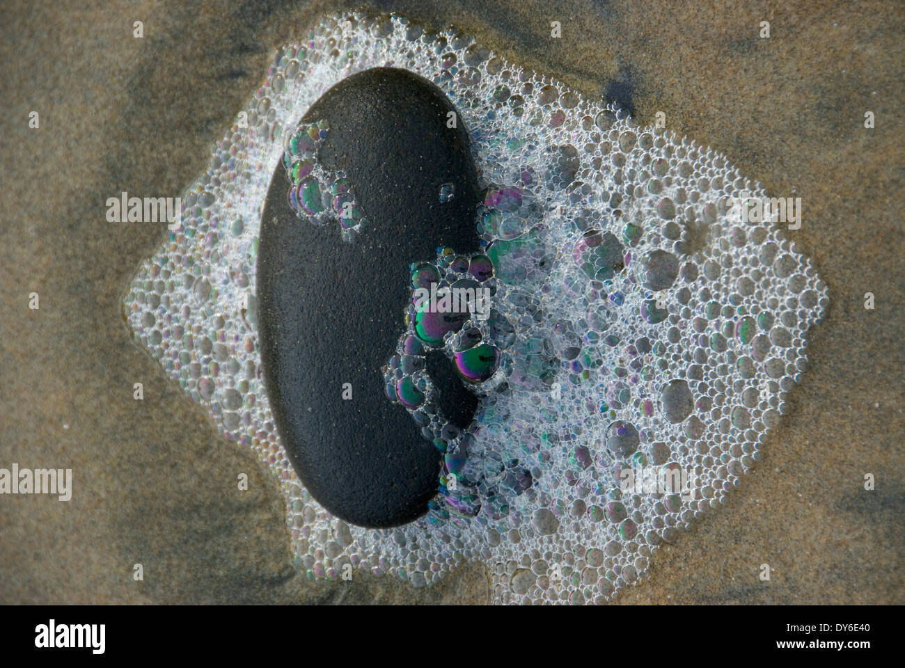 Plage de galets, sur les routes fin State Park, New York Banque D'Images