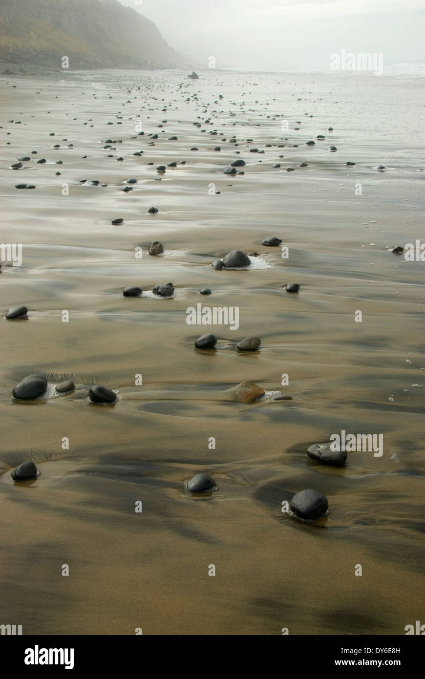 Des galets sur la plage, les routes fin State Park, New York Banque D'Images
