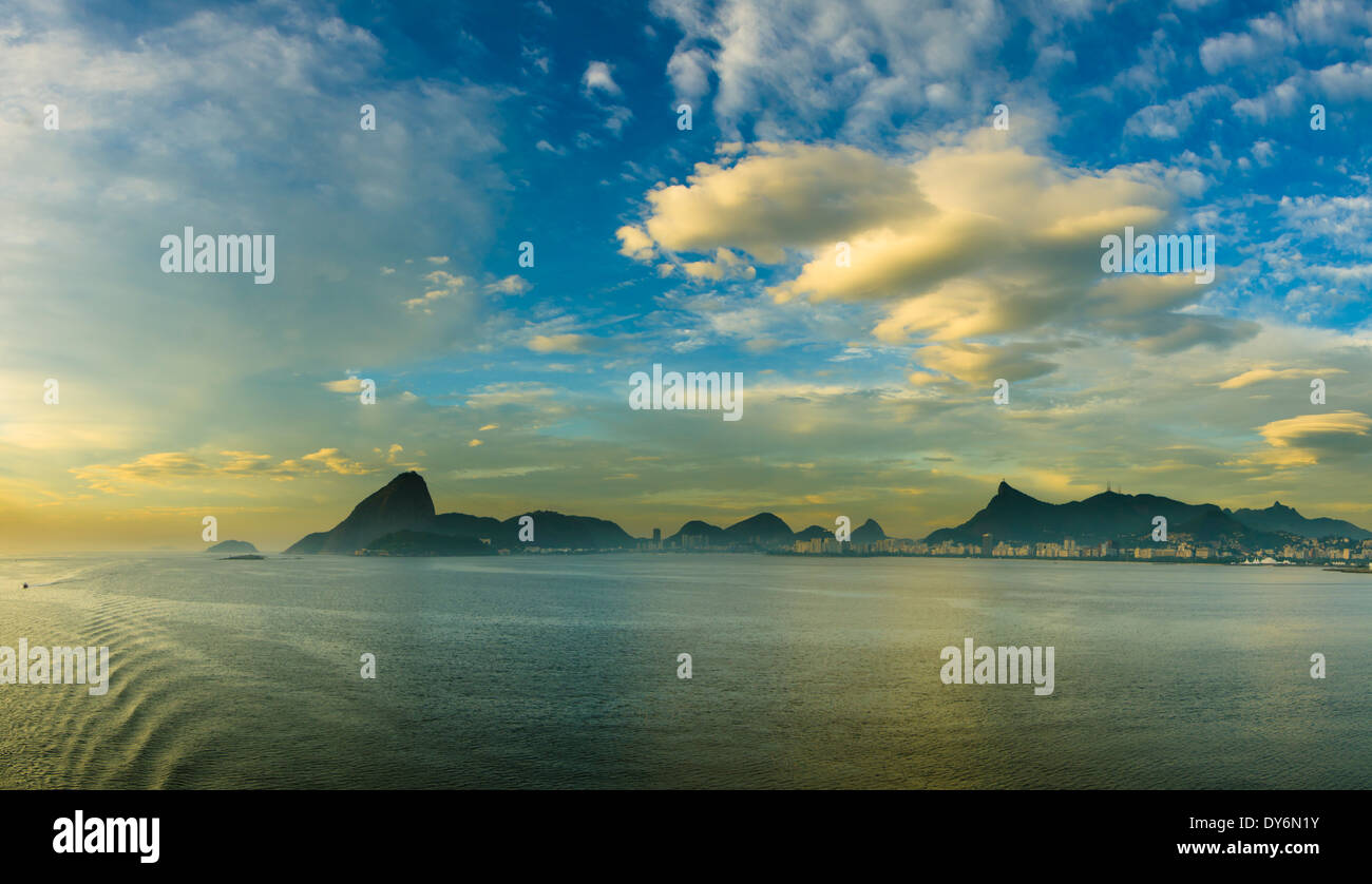 La baie de Guanabara, Rio de Janeiro, Brésil Banque D'Images