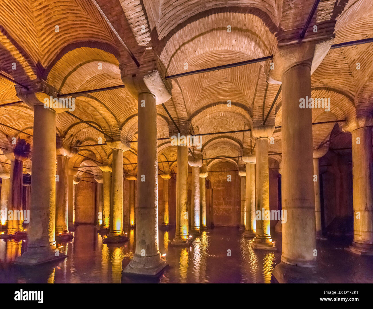 La Yerebatan Sarnici (l'épave du réservoir ou citerne basilique), Sultanahmet, Istanbul, Turquie Banque D'Images