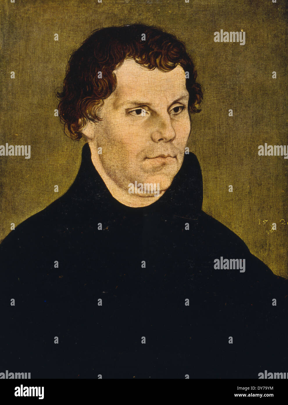Portrait de Martin Luther par Lucas Cranach 1472-1553 Banque D'Images