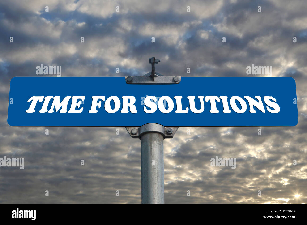 Time for solutions road sign Banque D'Images