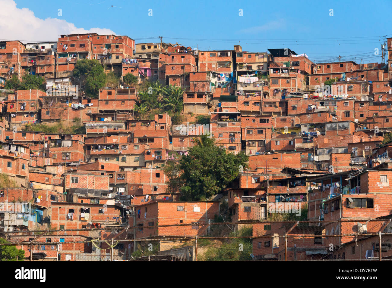 Barrios, bidonvilles de Caracas sur la colline, Caracas, Venezuela Banque D'Images