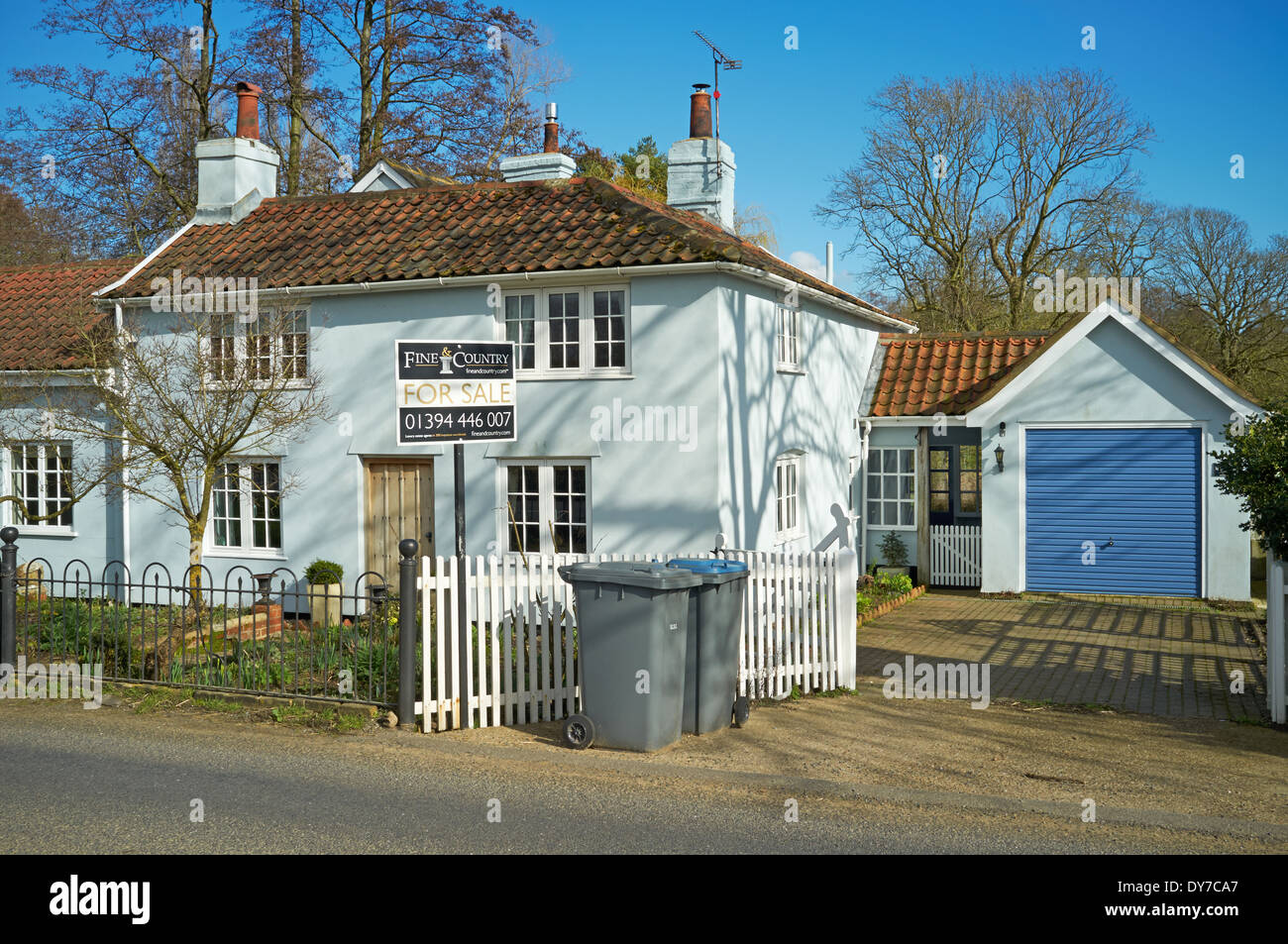 Maison Rurale à vendre, Shottisham, Suffolk, UK. Banque D'Images
