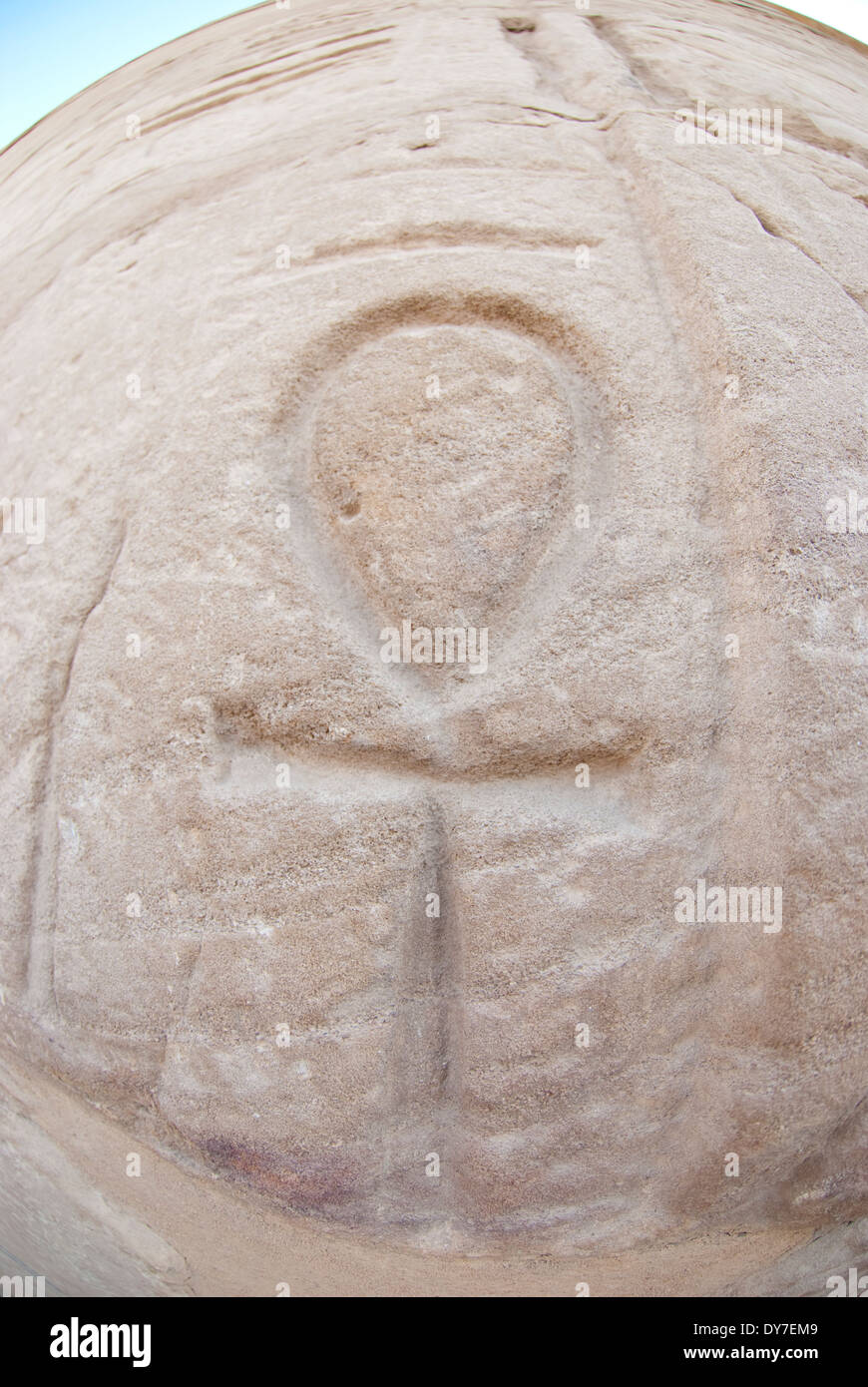 Symbole de l'ankh, connue comme la clé de la vie, l'ancien temple, Egypte Banque D'Images