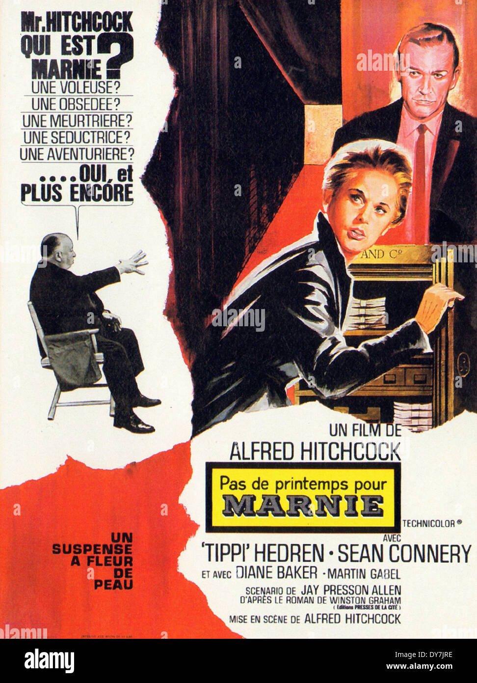 Tippi Hedren Marnie Sean Connery Réalisation Alfred Hitchcock