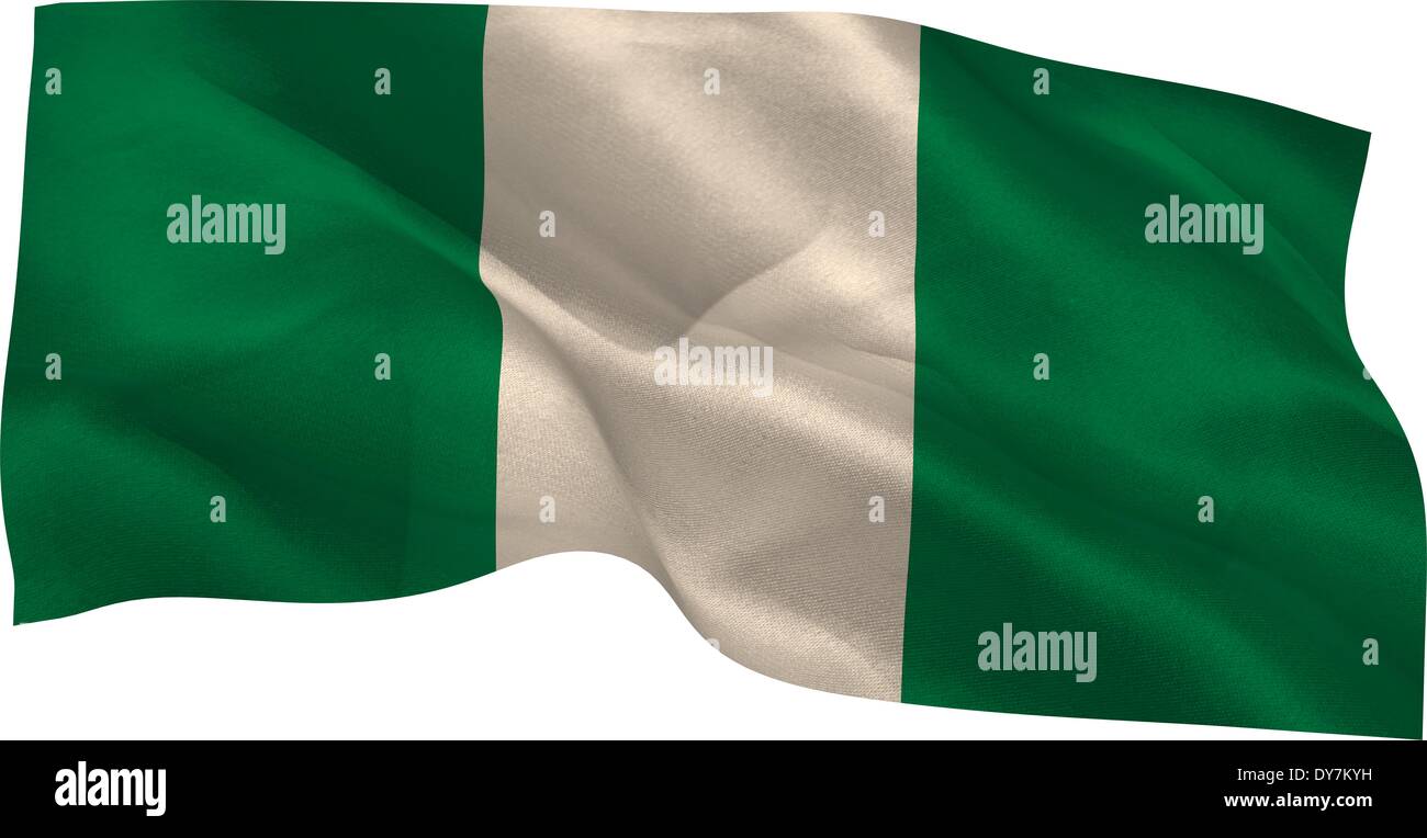 Drapeau national du Nigéria générés numériquement Banque D'Images