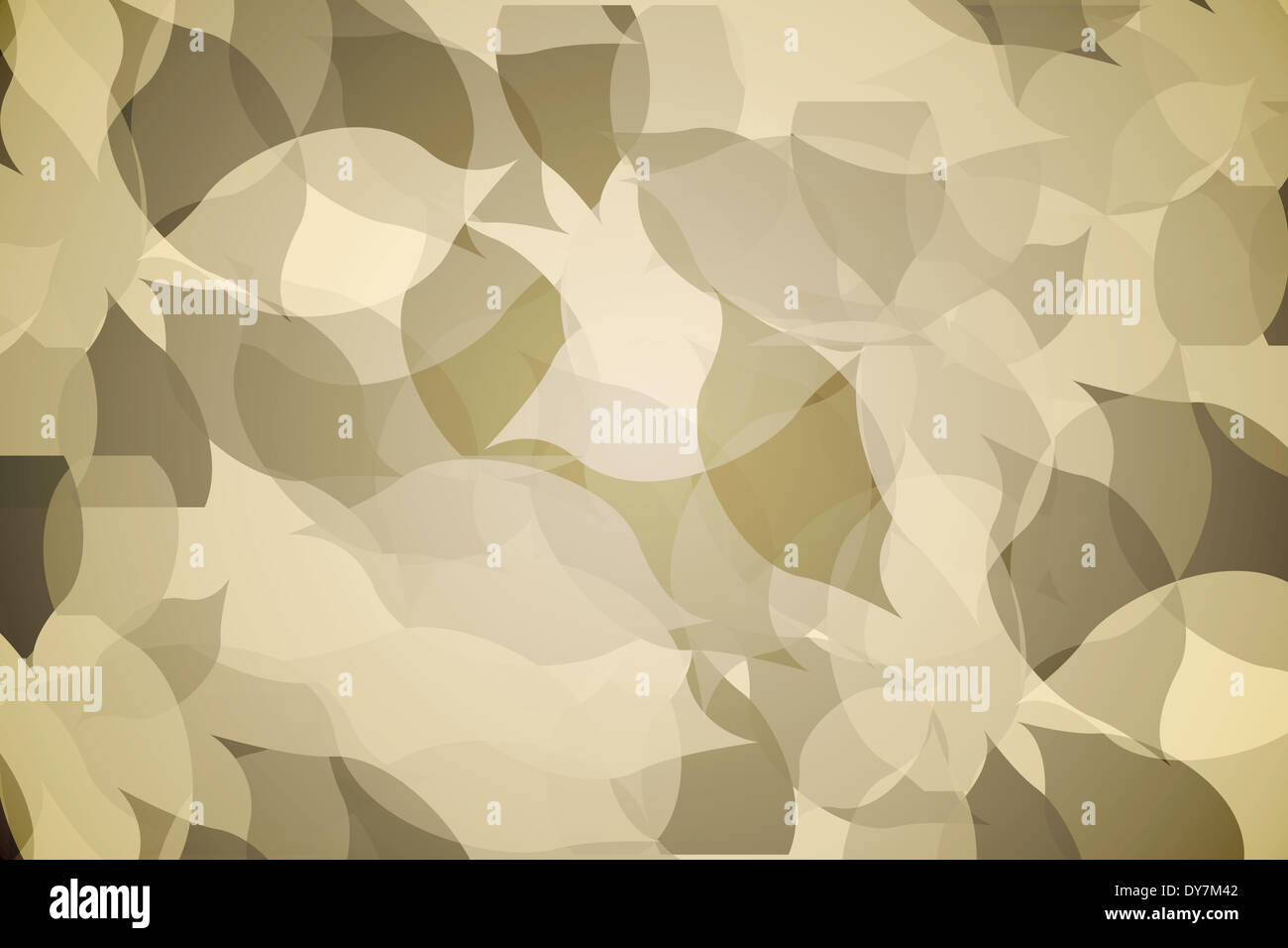 Motif de feuilles d'automne dans les tons verts Banque D'Images