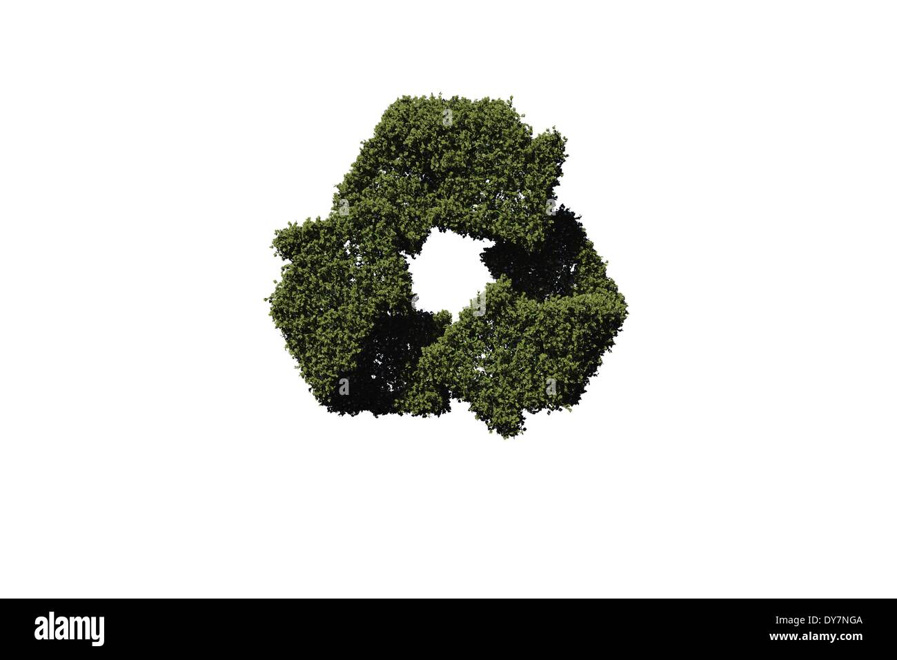 Symbole de recyclage formés de feuilles Banque D'Images