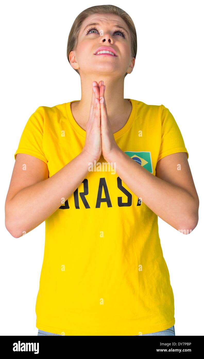 En nerveux tshirt brasil Banque D'Images