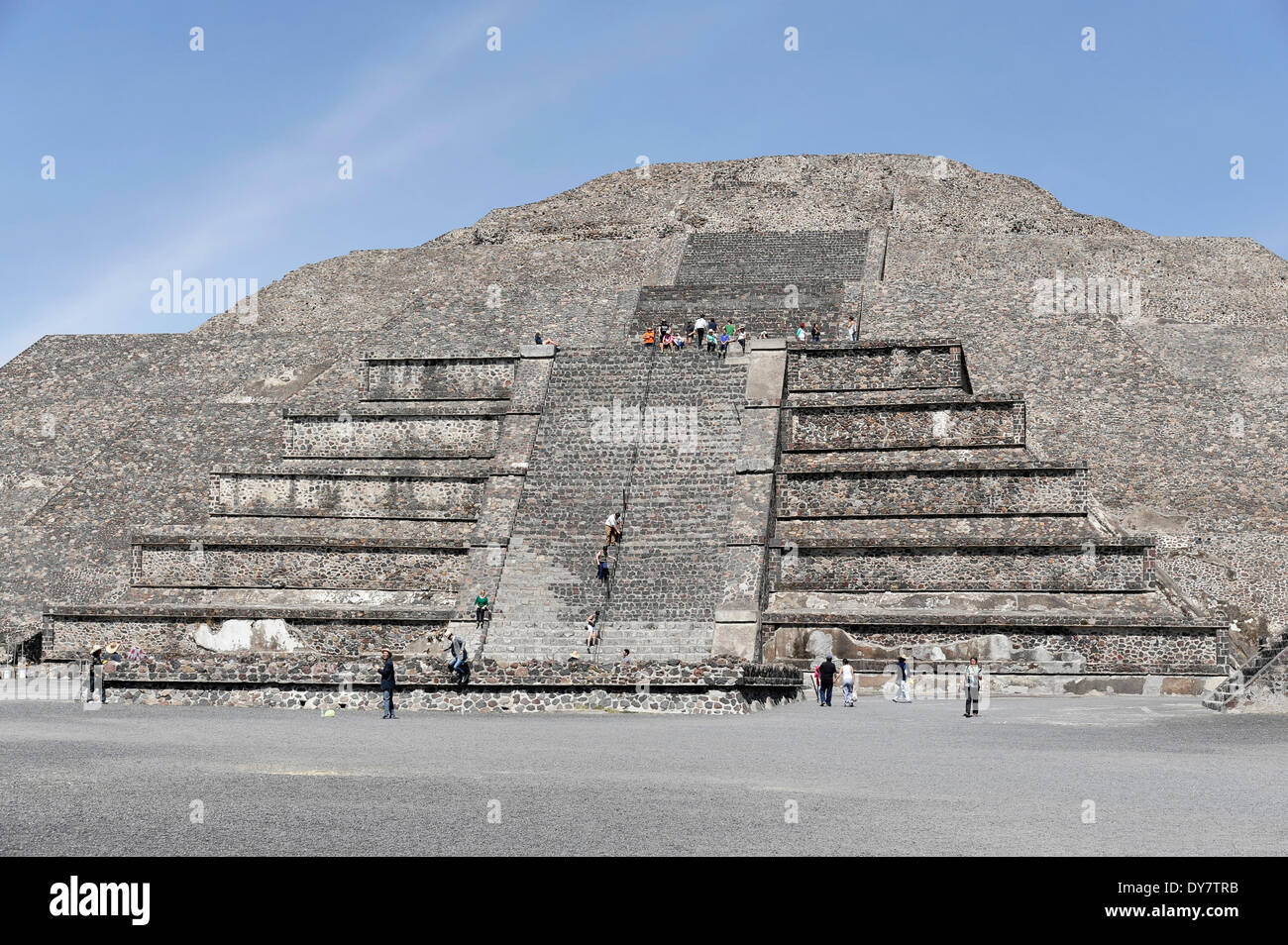 Pyramide de la Lune, Plaza de la Luna, Pyramides de Teotihuacan, UNESCO World Heritage Site, Teotihuacan, l'État de Mexico, Mexique Banque D'Images