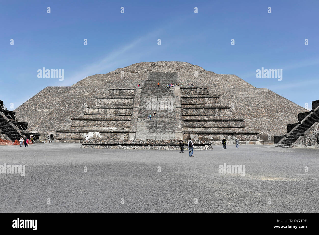 Pyramide de la Lune, Plaza de la Luna, Pyramides de Teotihuacan, UNESCO World Heritage Site, Teotihuacan, l'État de Mexico, Mexique Banque D'Images