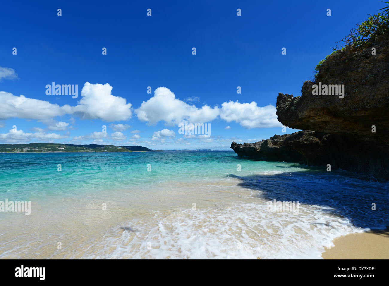 Belle plage à Okinawa Banque D'Images