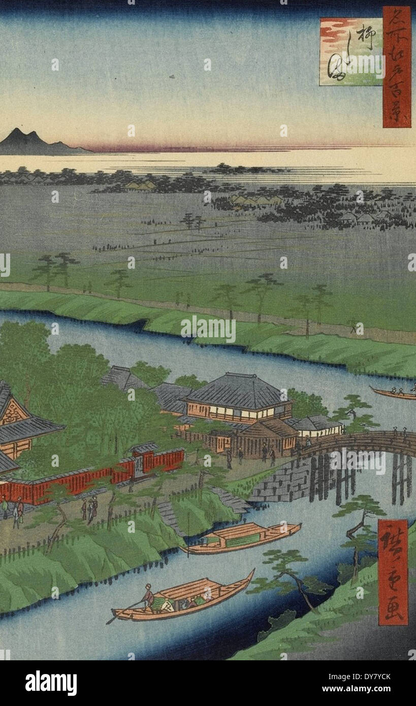 Utagawa Hiroshige Cent vues célèbres d'Edo - N° 32 Yanagishima Banque D'Images