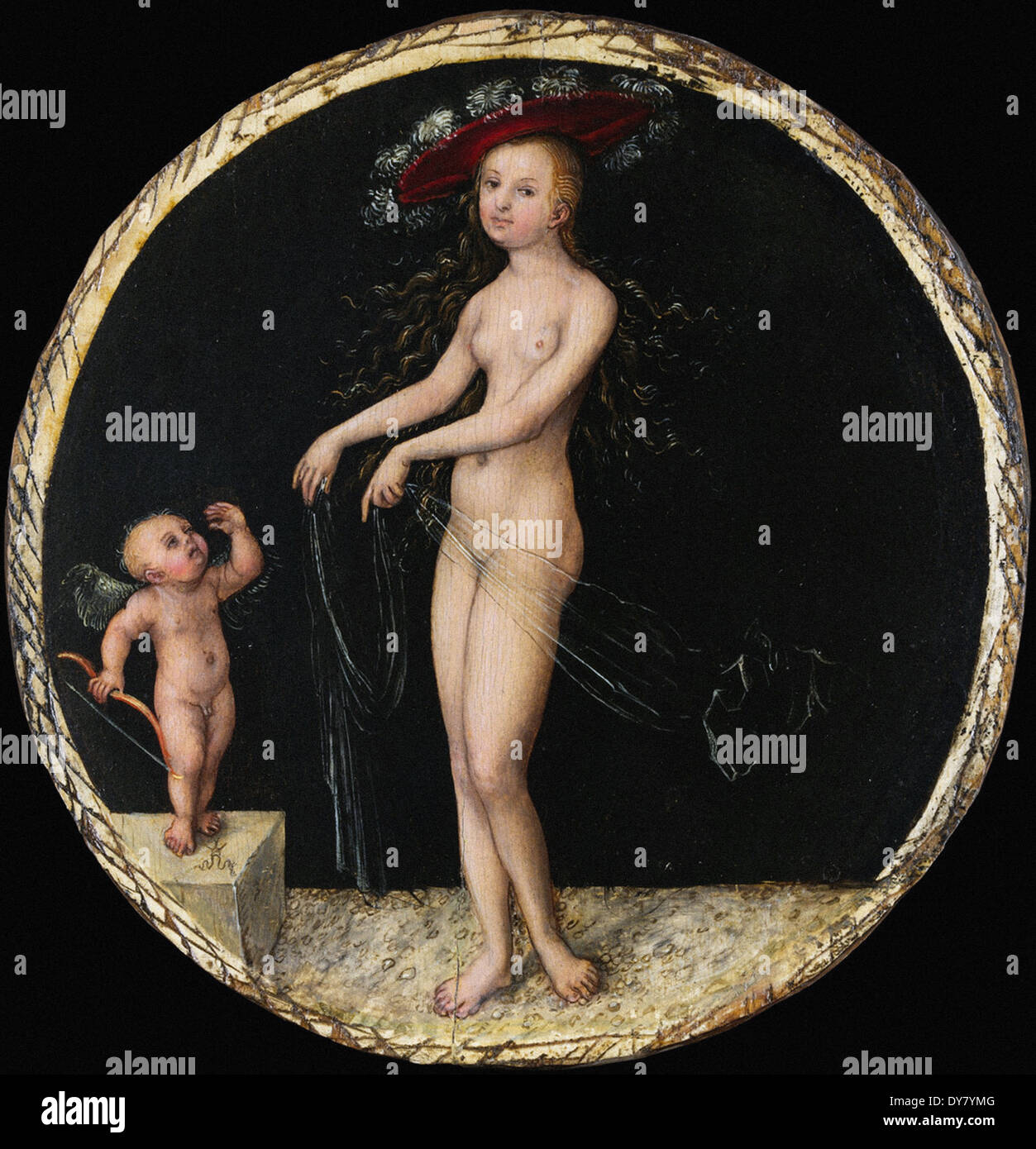 Lucas Cranach le Vieux Vénus et Cupidon Banque D'Images