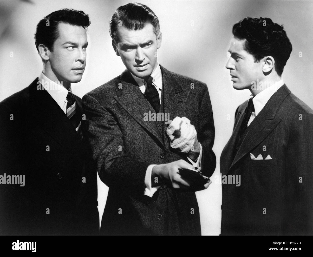 La corde - James Stewart, John Dall, Farley Granger - Réalisation : Alfred Hitchcock - 1948 Banque D'Images