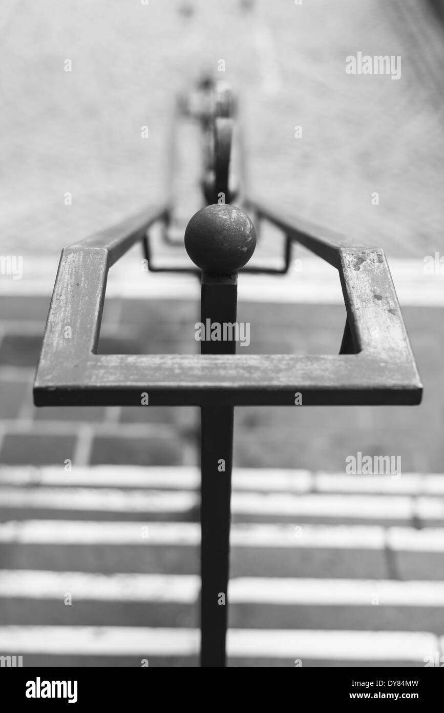 La main courante d'escalier Banque D'Images