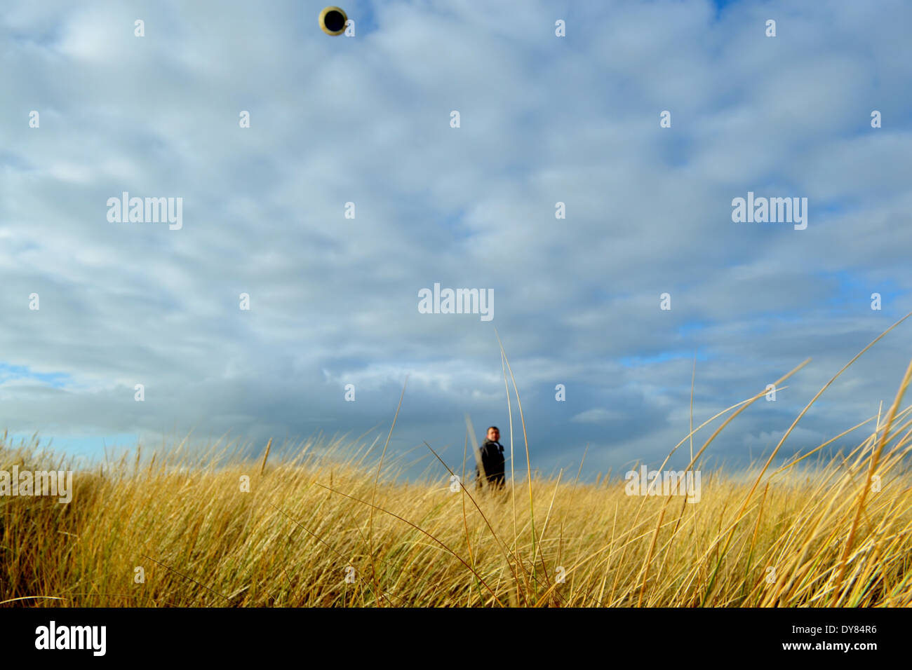 Dans les dunes de plage d'Ainsdale Banque D'Images