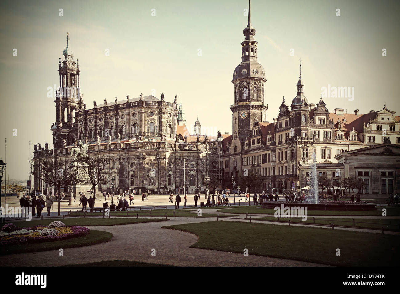 Allemagne, Dresden, vue de du château de Dresde Banque D'Images