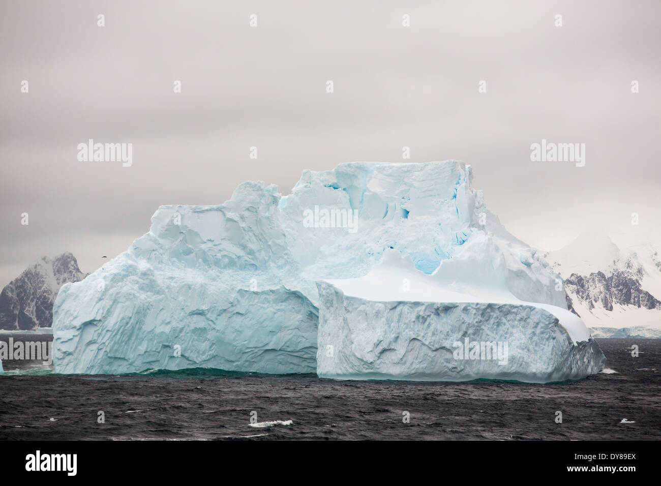 Les icebergs au large des îles Orcades du Sud, juste à côté de la péninsule antarctique. Banque D'Images