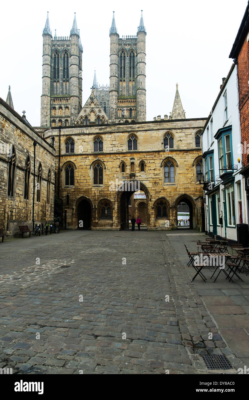 La cathédrale de la ville de Lincoln Lincolnshire UK GB Angleterre Banque D'Images