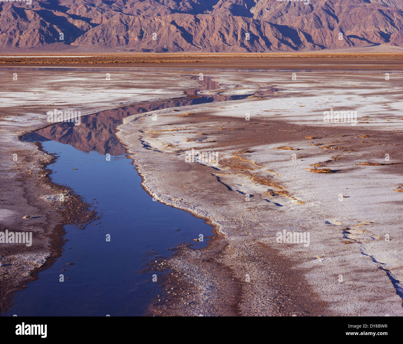 Death Valley Salt Stream #2 Cotton ball Basin Banque D'Images