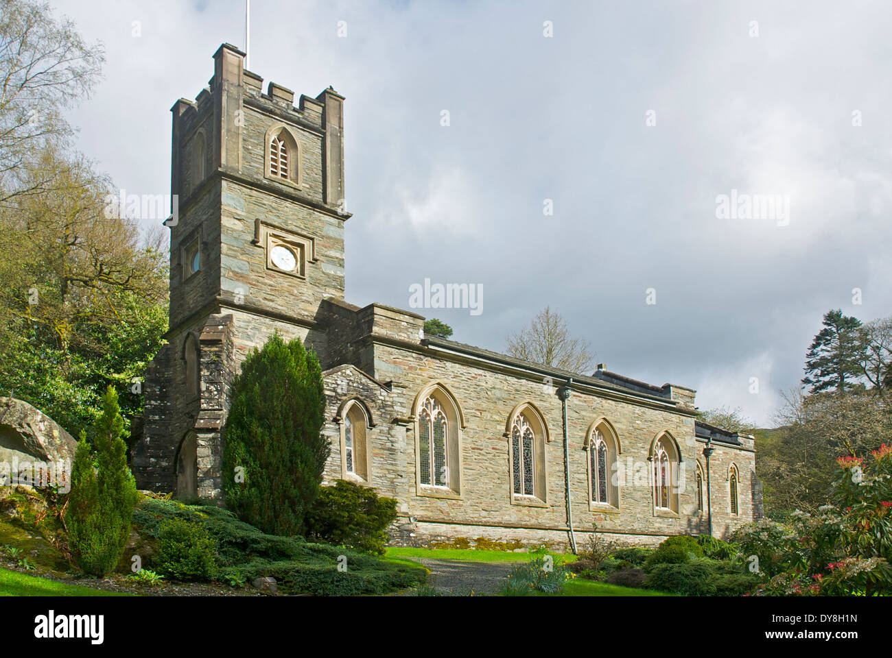 L'église St Mary, Rydal, Parc National de Lake District, Cumbria, Angleterre, Royaume-Uni Banque D'Images