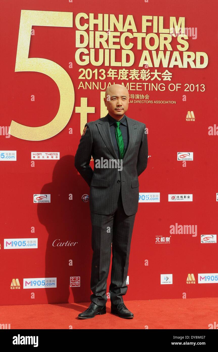 Beijing, Chine. 10 avr, 2014. Zheng Xu acteur prend part à la conférence annuelle 2013 de l'éloge de la China Film Directors Guild à Beijing, capitale de Chine, le 9 avril 2014. © Xinhua/Alamy Live News Banque D'Images