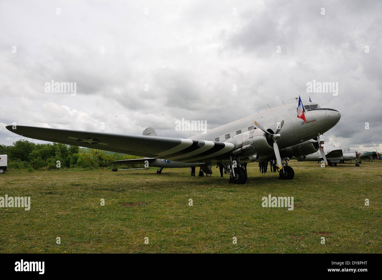 Douglas DC-3 à la fête aérienne de la Ferté Alais Banque D'Images