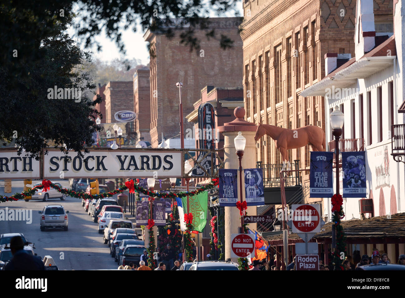 USA, United States, Nord, Amérique, Texas, Fort Worth Stockyards, bâtiment, Banque D'Images