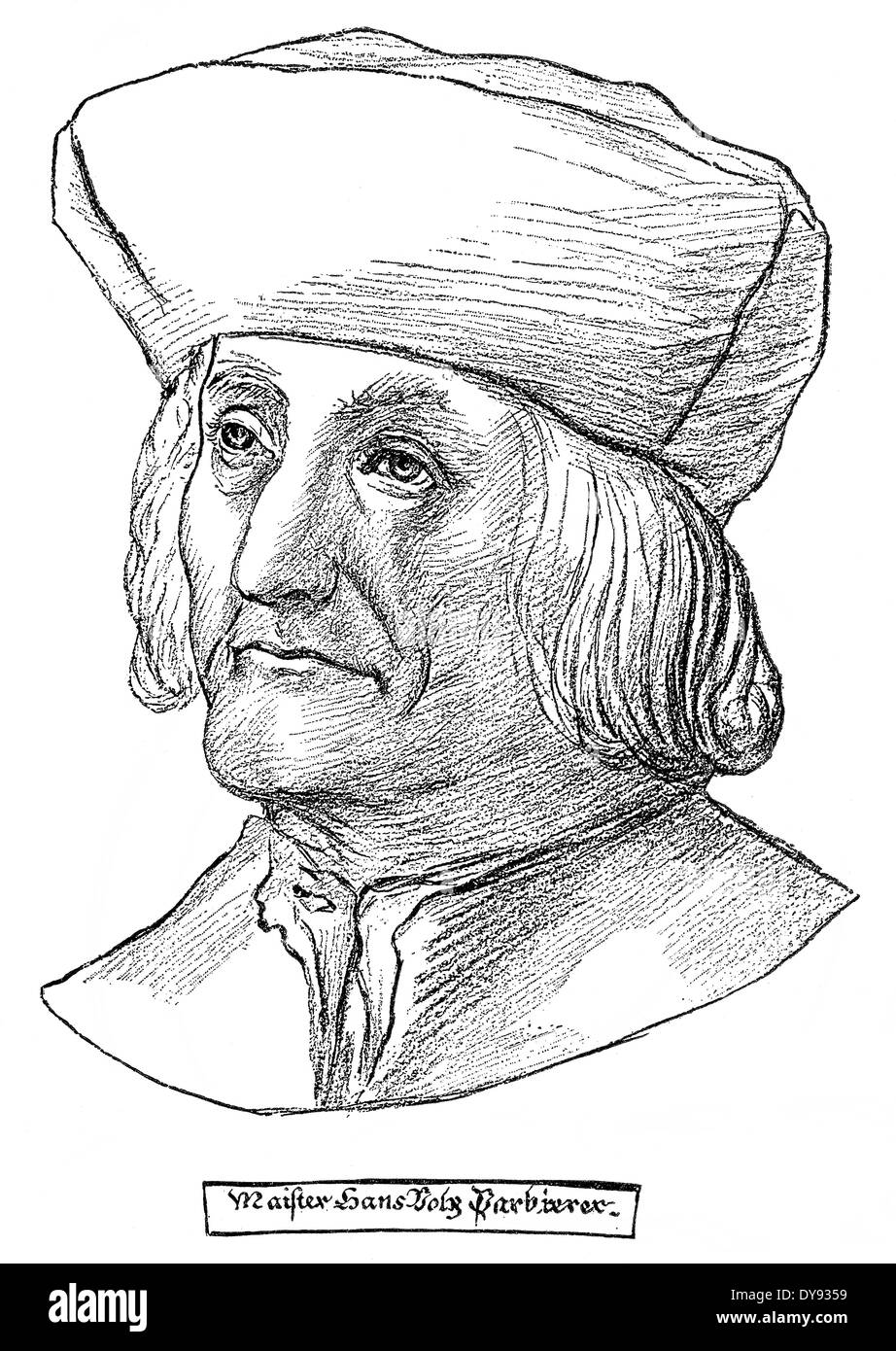 Hans Folz, c. 1437 - 1513, un auteur allemand de la fin du moyen âge, Banque D'Images