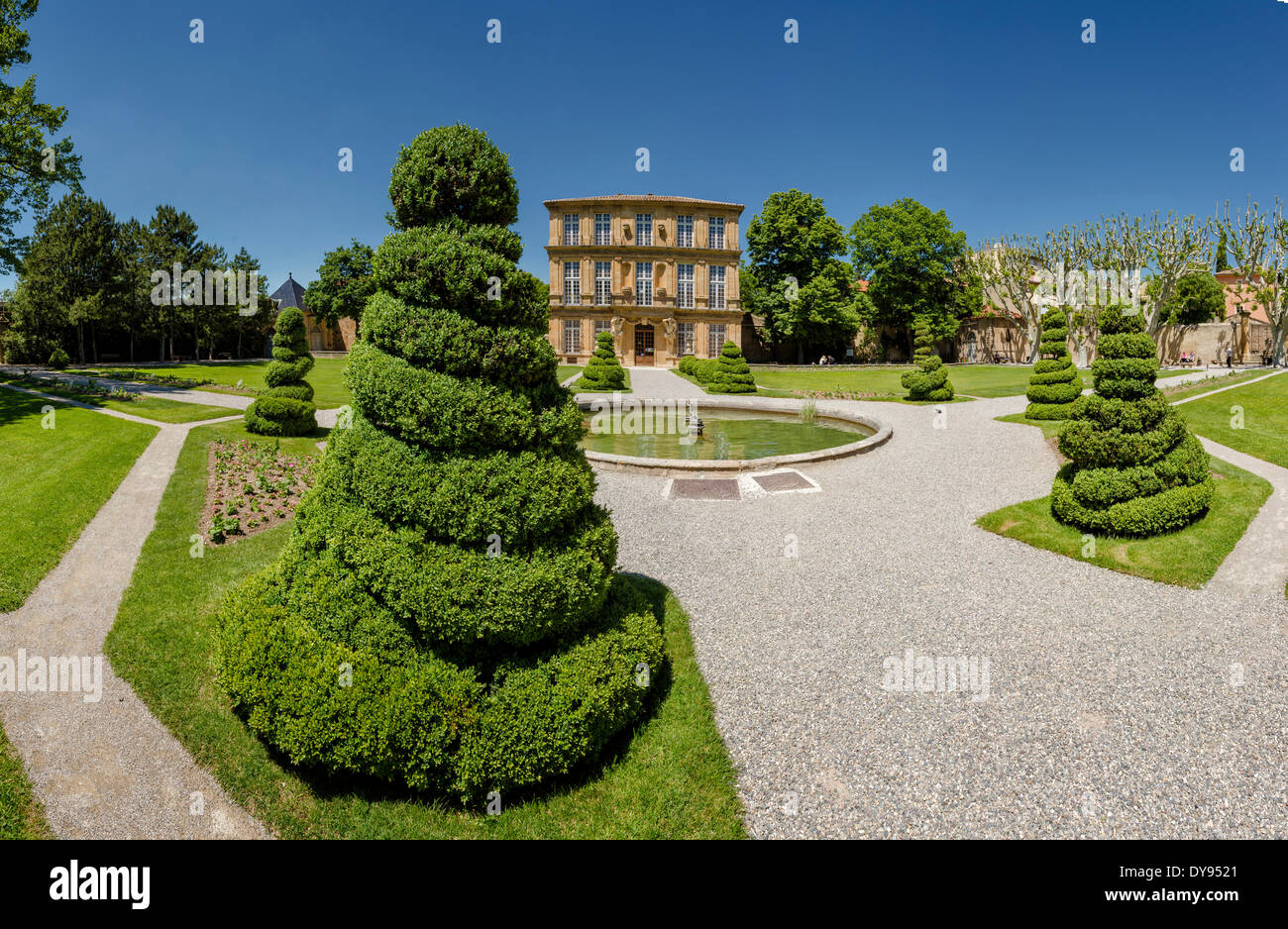 Parc Vendôme, château, printemps, jardin, parc, Aix en Provence, Bouches du Rhône, France, Europe, Banque D'Images