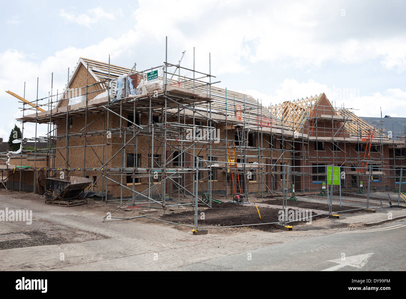 Un bâtiment résidentiel) avec maisons en construction Banque D'Images