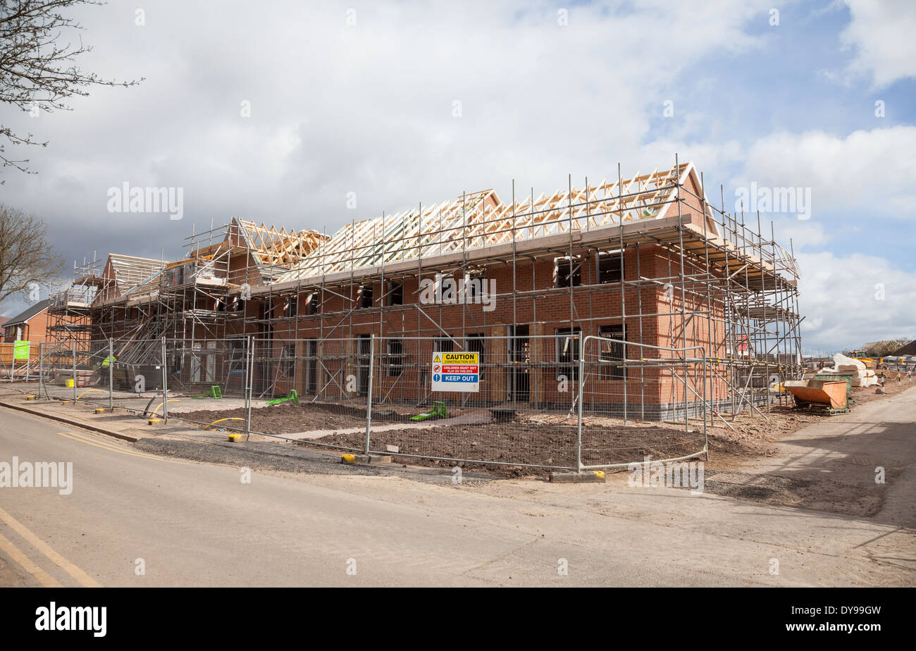 Un bâtiment résidentiel) avec maisons en construction Banque D'Images
