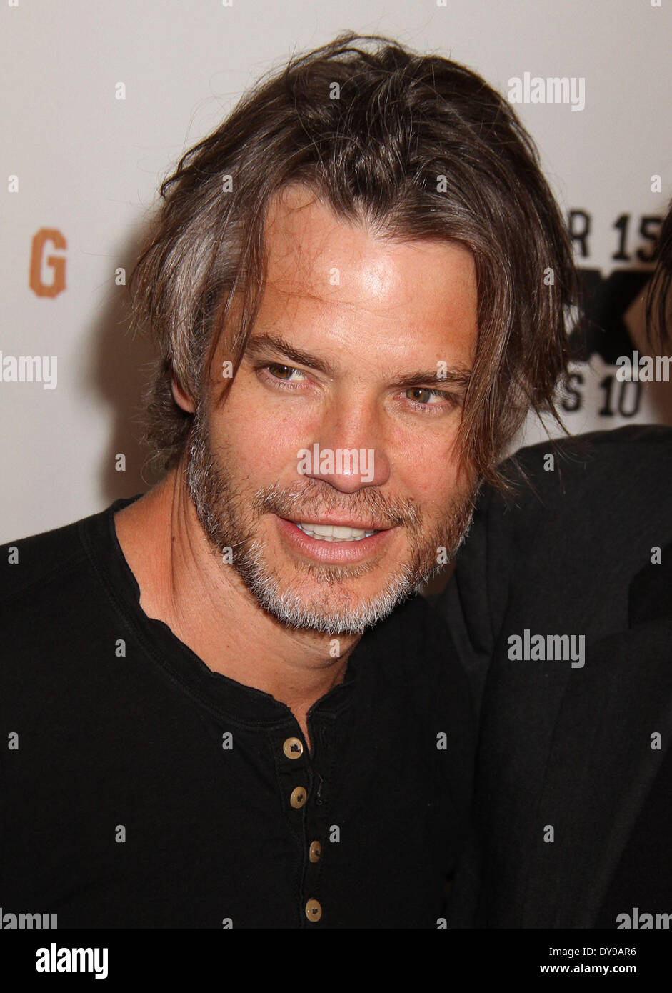 New York, New York, USA. Apr 9, 2014. L'acteur Timothy Olyphant assiste à la première projection d'avance FX Networks de 'Fargo' tenue au Théâtre SVA. Credit : Nancy Kaszerman ZUMAPRESS.com/Alamy/Live News Banque D'Images