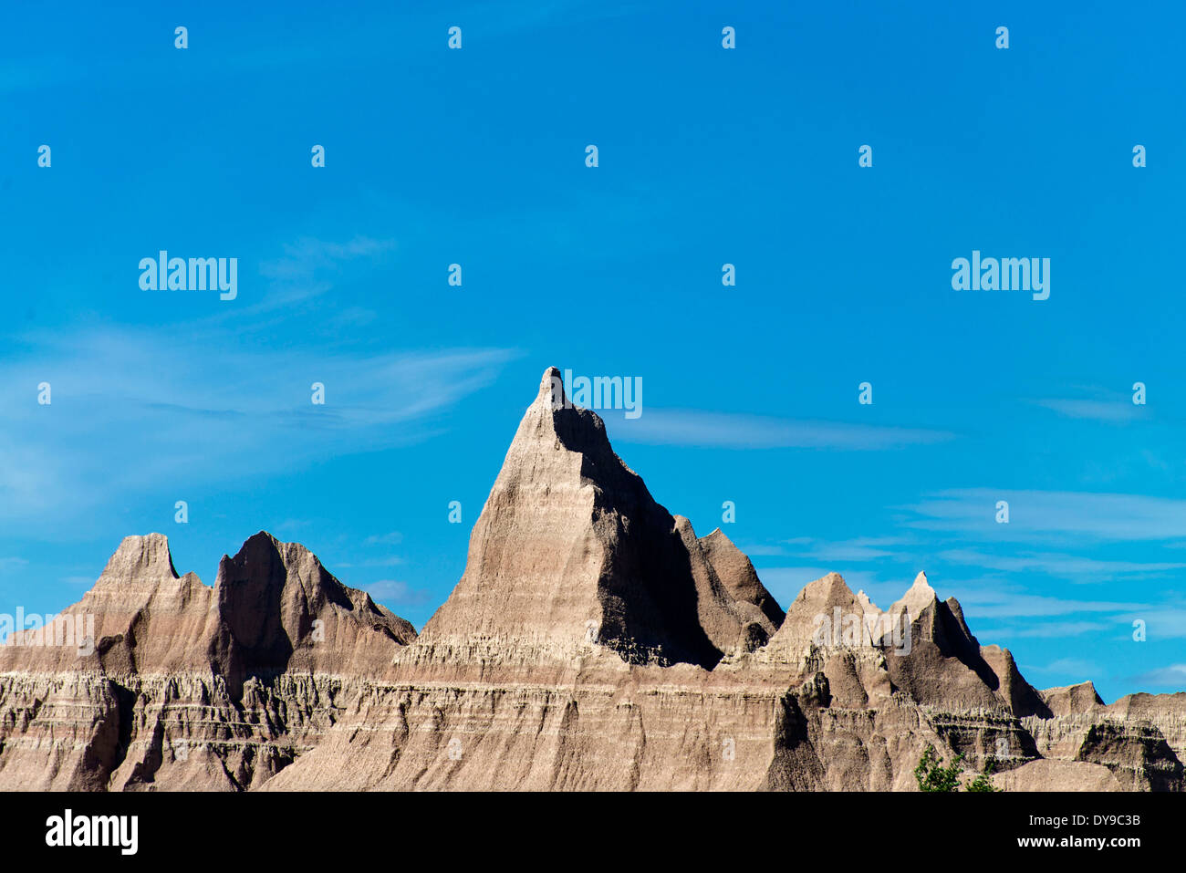 Le Parc National de Badlands, dans le Dakota du Sud, USA, United States, Nord, paysage, rochers, Banque D'Images