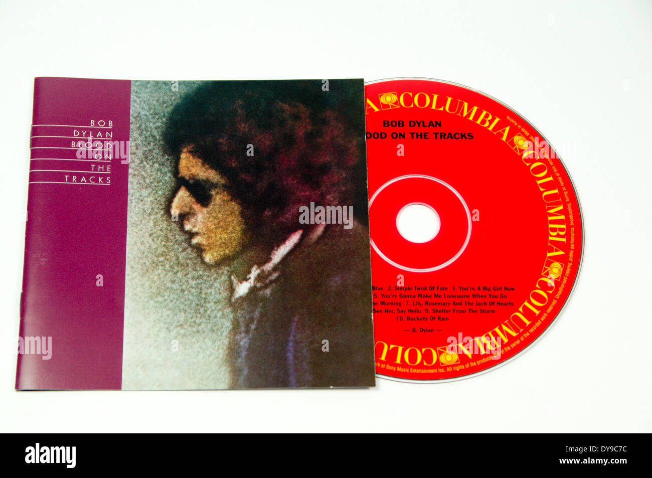 Bob Dylan Blood on the Tracks album. Banque D'Images