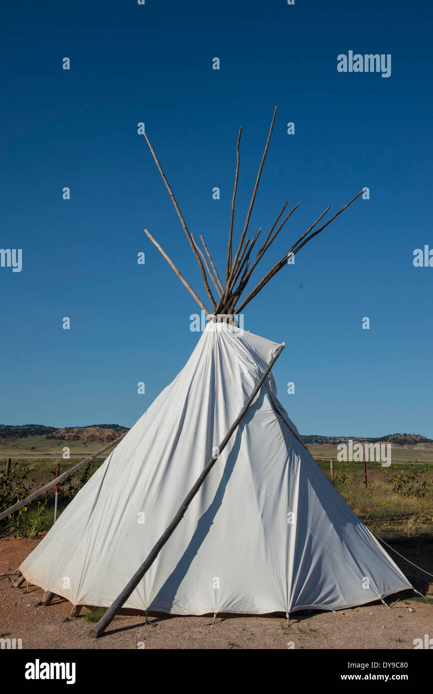 Tipi, Wyoming, USA, United States, Amérique, tipi indien, tente Photo Stock  - Alamy