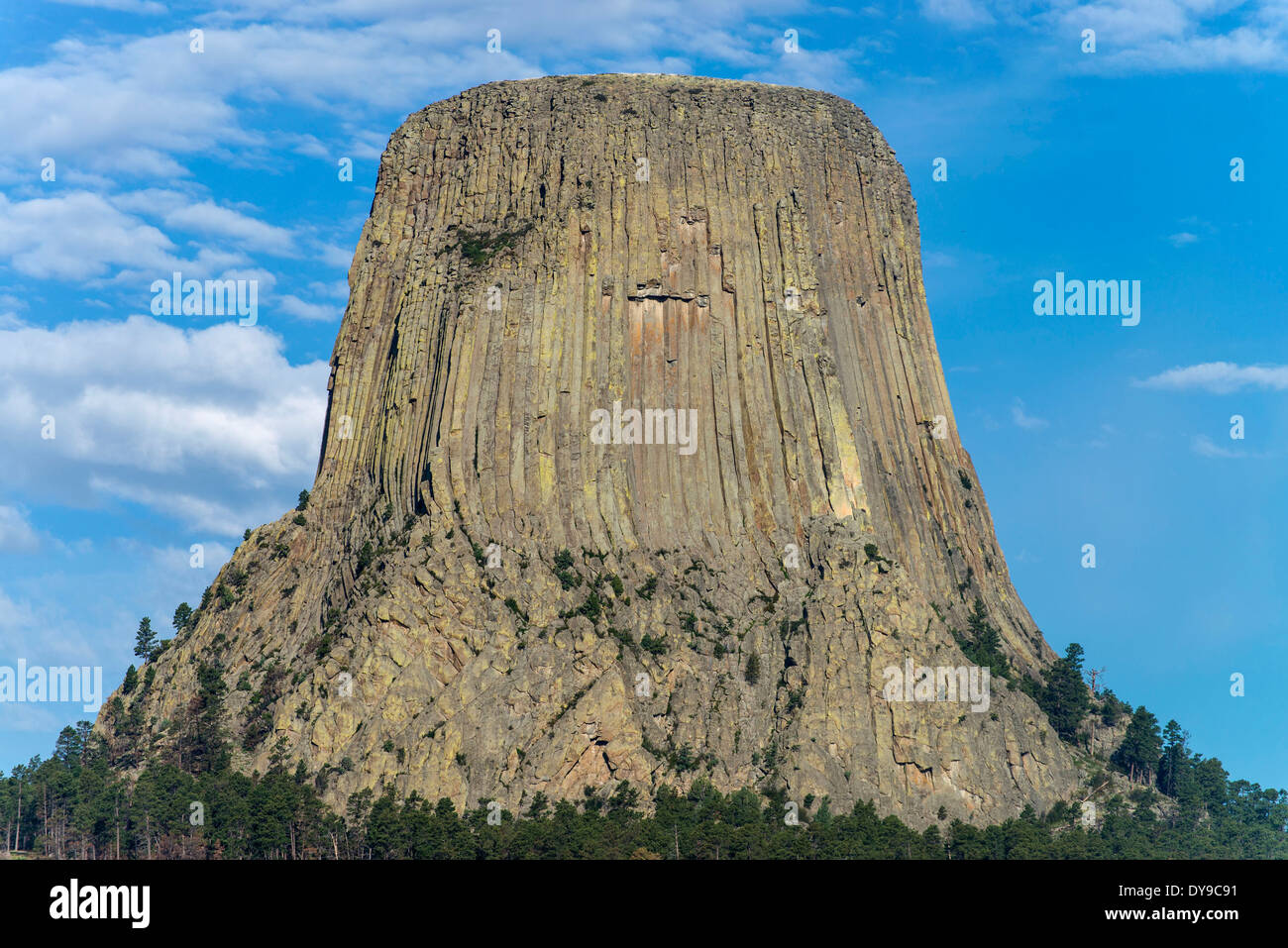 Devil's Tower, Monument National, Wyoming, USA, United States, Amérique latine, rock Banque D'Images